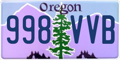 OR license plate 998VVB