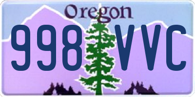 OR license plate 998VVC