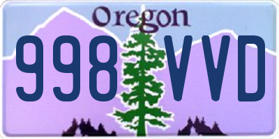 OR license plate 998VVD
