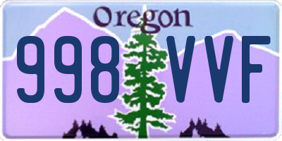 OR license plate 998VVF