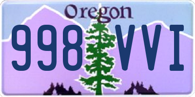 OR license plate 998VVI