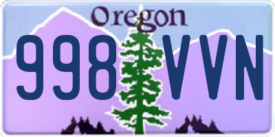 OR license plate 998VVN
