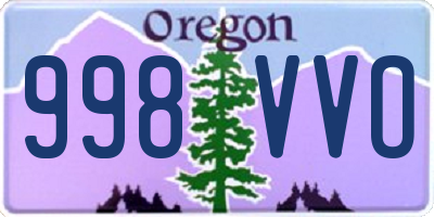 OR license plate 998VVO