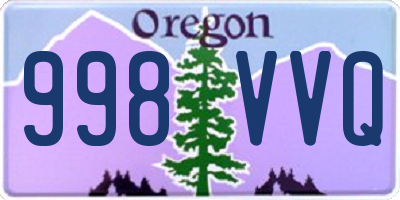 OR license plate 998VVQ