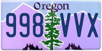 OR license plate 998VVX