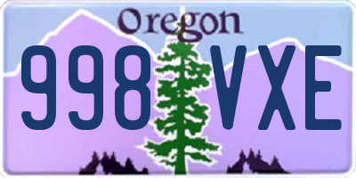 OR license plate 998VXE