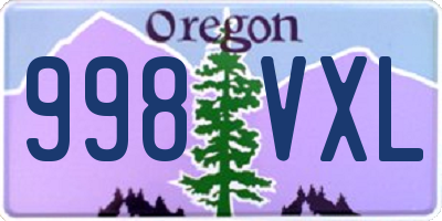 OR license plate 998VXL