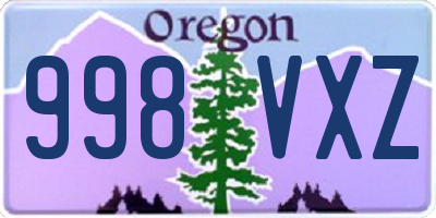 OR license plate 998VXZ