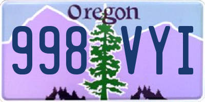 OR license plate 998VYI