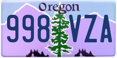 OR license plate 998VZA