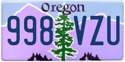 OR license plate 998VZU