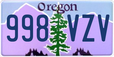 OR license plate 998VZV