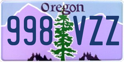 OR license plate 998VZZ