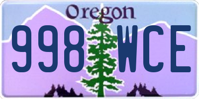 OR license plate 998WCE