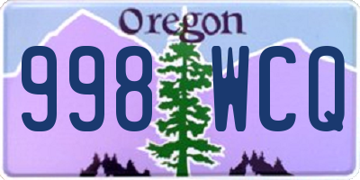 OR license plate 998WCQ