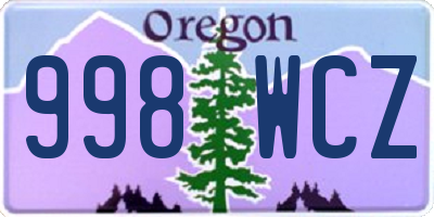 OR license plate 998WCZ