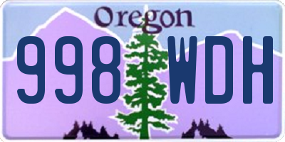 OR license plate 998WDH