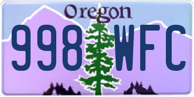 OR license plate 998WFC