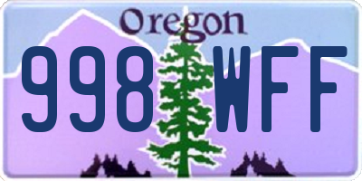 OR license plate 998WFF