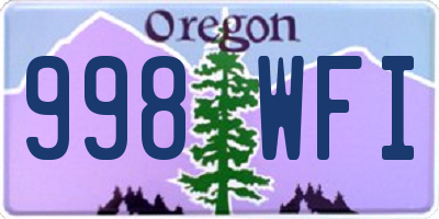 OR license plate 998WFI