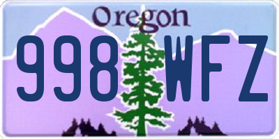 OR license plate 998WFZ