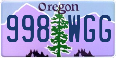 OR license plate 998WGG