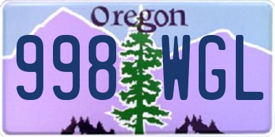 OR license plate 998WGL