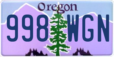 OR license plate 998WGN