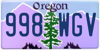 OR license plate 998WGV