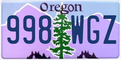 OR license plate 998WGZ