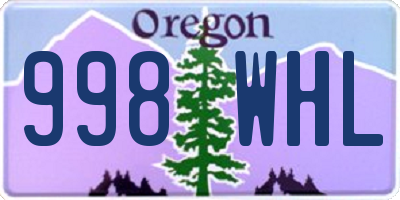 OR license plate 998WHL