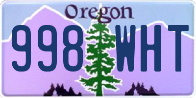 OR license plate 998WHT