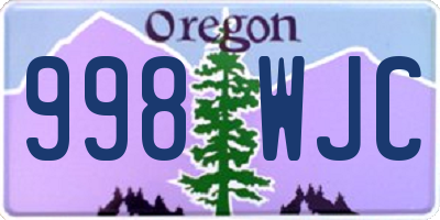 OR license plate 998WJC