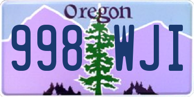 OR license plate 998WJI