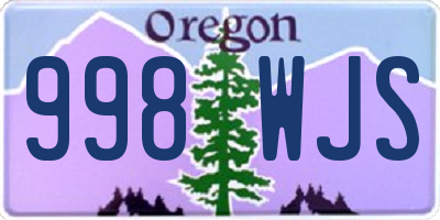 OR license plate 998WJS