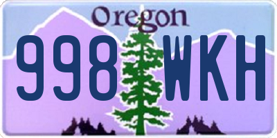 OR license plate 998WKH
