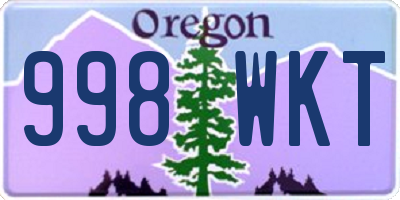 OR license plate 998WKT
