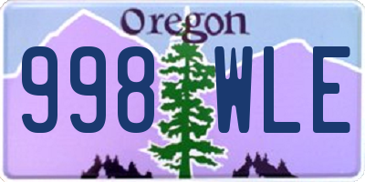 OR license plate 998WLE