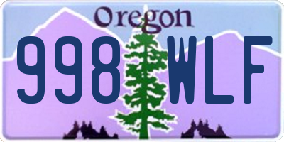 OR license plate 998WLF