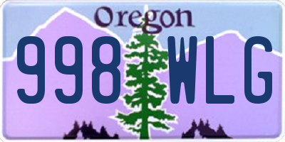 OR license plate 998WLG