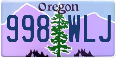 OR license plate 998WLJ