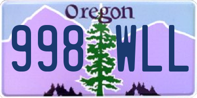 OR license plate 998WLL