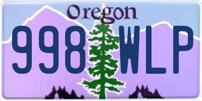 OR license plate 998WLP