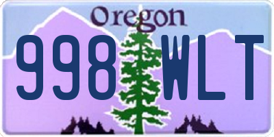 OR license plate 998WLT