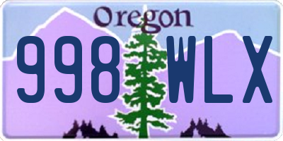 OR license plate 998WLX