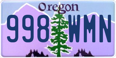 OR license plate 998WMN