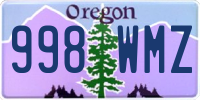 OR license plate 998WMZ