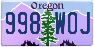 OR license plate 998WOJ
