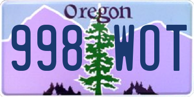 OR license plate 998WOT