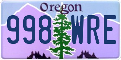 OR license plate 998WRE